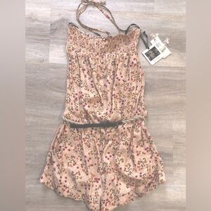 NWT Floral Romper Jumpsuit & Belt